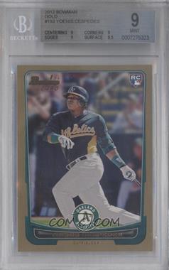 2012 Bowman - [Base] - Gold Border #193 - Yoenis Cespedes [BGS 9 MINT]