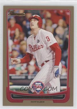 2012 Bowman - [Base] - Gold Border #67 - Hunter Pence