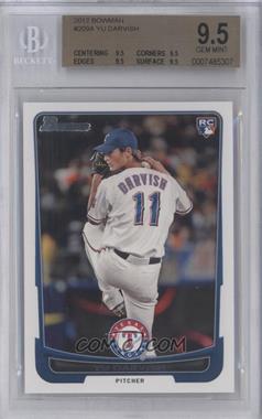 2012 Bowman - [Base] #209.1 - Yu Darvish [BGS 9.5 GEM MINT]