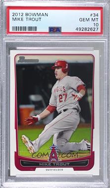 2012 Bowman - [Base] #34 - Mike Trout [PSA 10 GEM MT]