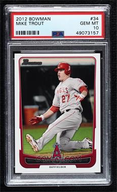 2012 Bowman - [Base] #34 - Mike Trout [PSA 10 GEM MT]