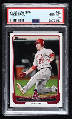 2012 Bowman - [Base] #34 - Mike Trout [PSA 10 GEM MT]