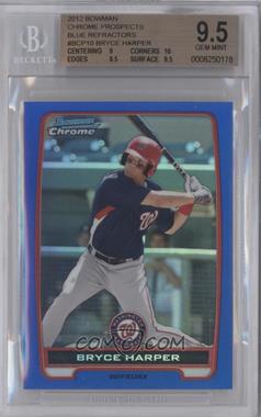 2012 Bowman - Chrome Prospects - Blue Refractor #BCP10 - Bryce Harper /250 [BGS 9.5 GEM MINT]