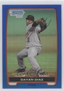 2012 Bowman - Chrome Prospects - Blue Refractor #BCP82 - Dayan Diaz /250