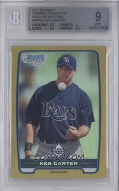 2012 Bowman - Chrome Prospects - Gold Refractor #BCP62 - Kes Carter /50 [BGS 9 MINT]