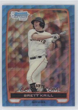 2012 Bowman - Chrome Prospects - Redemption Refractor Blue Wave #BCP51 - Brett Krill