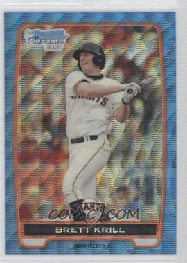 2012 Bowman - Chrome Prospects - Redemption Refractor Blue Wave #BCP51 - Brett Krill