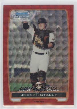 2012 Bowman - Chrome Prospects - Redemption Refractor Red Wave #BCP26 - Joseph Staley /25