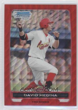 2012 Bowman - Chrome Prospects - Redemption Refractor Red Wave #BCP61 - David Medina /25