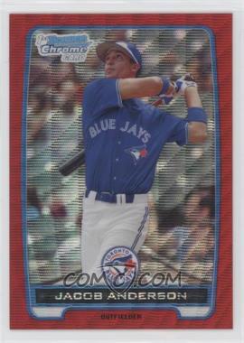 2012 Bowman - Chrome Prospects - Redemption Refractor Red Wave #BCP83 - Jacob Anderson /25