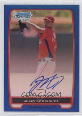 2012 Bowman - Chrome Prospects Autographs - Blue Refractor #BCP101 - Julio Rodriguez /150