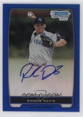 2012 Bowman - Chrome Prospects Autographs - Blue Refractor #BCP43 - Rookie Davis /150