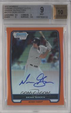 2012 Bowman - Chrome Prospects Autographs - Orange Refractor #BCP52 - Dean Green /25 [BGS 9 MINT]