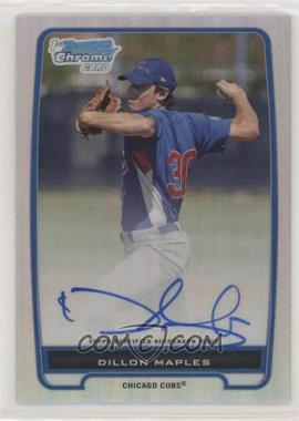 2012 Bowman - Chrome Prospects Autographs - Refractor #BCP75 - Dillon Maples /500