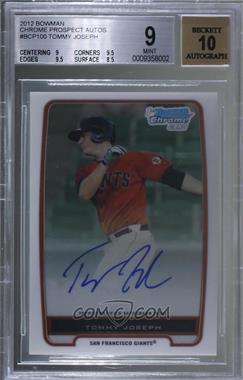 2012 Bowman - Chrome Prospects Autographs #BCP100 - Tommy Joseph [BGS 9 MINT]