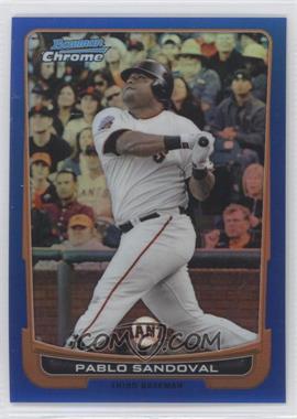 2012 Bowman Chrome - [Base] - Blue Refractor #14 - Pablo Sandoval /250