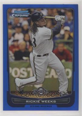 2012 Bowman Chrome - [Base] - Blue Refractor #143 - Rickie Weeks /250