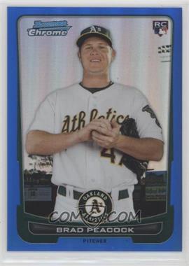 2012 Bowman Chrome - [Base] - Blue Refractor #21 - Brad Peacock /250 [Noted]