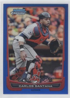 2012 Bowman Chrome - [Base] - Blue Refractor #51 - Carlos Santana /250