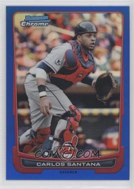 2012 Bowman Chrome - [Base] - Blue Refractor #51 - Carlos Santana /250