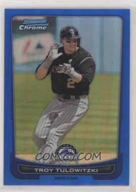 2012 Bowman Chrome - [Base] - Blue Refractor #56 - Troy Tulowitzki /250