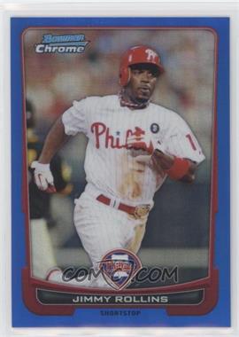 2012 Bowman Chrome - [Base] - Blue Refractor #65 - Jimmy Rollins /250