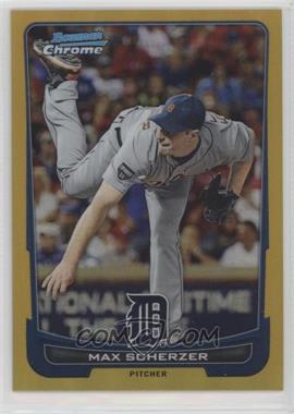 2012 Bowman Chrome - [Base] - Gold Refractor #164 - Max Scherzer /50