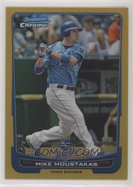 2012 Bowman Chrome - [Base] - Gold Refractor #194 - Mike Moustakas /50