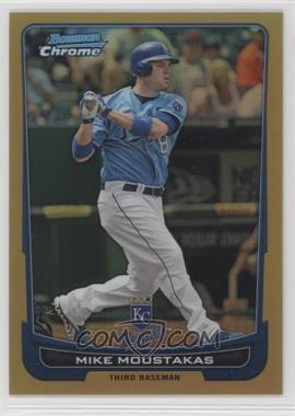 2012 Bowman Chrome - [Base] - Gold Refractor #194 - Mike Moustakas /50