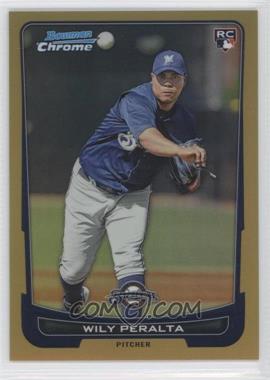 2012 Bowman Chrome - [Base] - Gold Refractor #199 - Wily Peralta /50