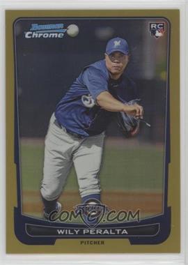 2012 Bowman Chrome - [Base] - Gold Refractor #199 - Wily Peralta /50