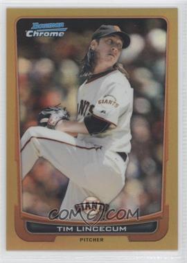 2012 Bowman Chrome - [Base] - Gold Refractor #42 - Tim Lincecum /50