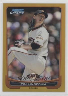 2012 Bowman Chrome - [Base] - Gold Refractor #42 - Tim Lincecum /50 [EX to NM]