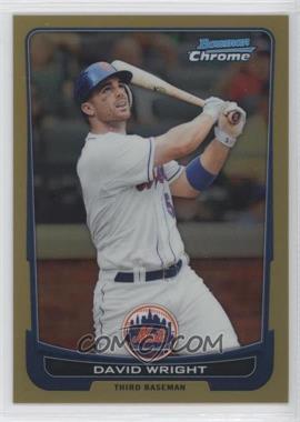 2012 Bowman Chrome - [Base] - Gold Refractor #53 - David Wright /50