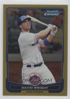 2012 Bowman Chrome - [Base] - Gold Refractor #53 - David Wright /50