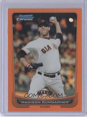 2012 Bowman Chrome - [Base] - Orange Refractor #105 - Madison Bumgarner /25