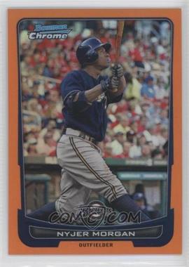 2012 Bowman Chrome - [Base] - Orange Refractor #50 - Nyjer Morgan /25