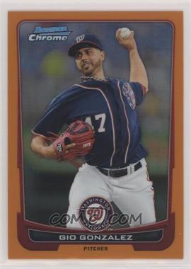 2012 Bowman Chrome - [Base] - Orange Refractor #61 - Gio Gonzalez /25