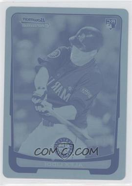 2012 Bowman Chrome - [Base] - Printing Plate Cyan #6 - Alex Liddi /1