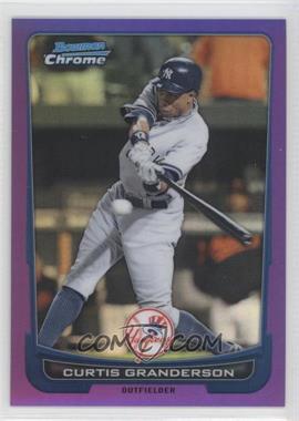 2012 Bowman Chrome - [Base] - Purple Refractor #103 - Curtis Granderson /199