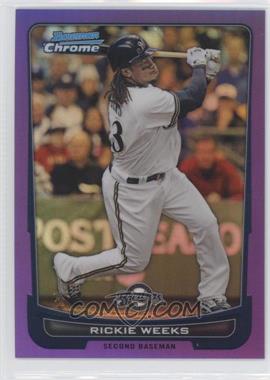 2012 Bowman Chrome - [Base] - Purple Refractor #143 - Rickie Weeks /199