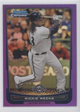 2012 Bowman Chrome - [Base] - Purple Refractor #143 - Rickie Weeks /199