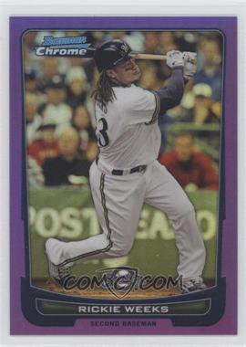 2012 Bowman Chrome - [Base] - Purple Refractor #143 - Rickie Weeks /199