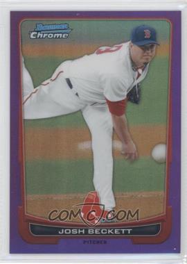 2012 Bowman Chrome - [Base] - Purple Refractor #15 - Josh Beckett /199