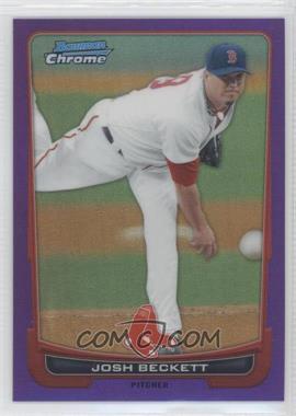 2012 Bowman Chrome - [Base] - Purple Refractor #15 - Josh Beckett /199