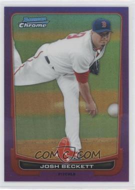 2012 Bowman Chrome - [Base] - Purple Refractor #15 - Josh Beckett /199