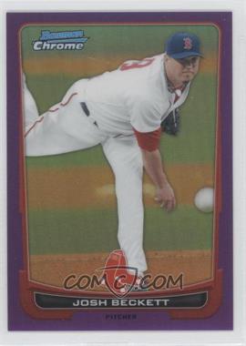 2012 Bowman Chrome - [Base] - Purple Refractor #15 - Josh Beckett /199