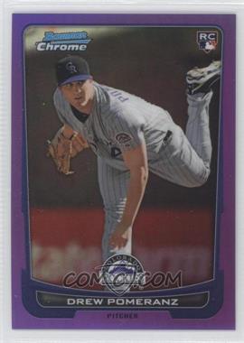 2012 Bowman Chrome - [Base] - Purple Refractor #150 - Drew Pomeranz /199