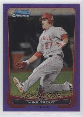 2012 Bowman Chrome - [Base] - Purple Refractor #157 - Mike Trout /199 [EX to NM]