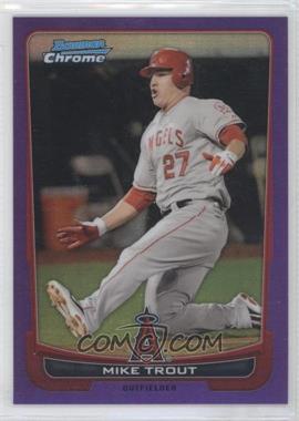 2012 Bowman Chrome - [Base] - Purple Refractor #157 - Mike Trout /199